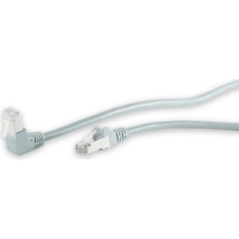 Câble patch CAT.6 S-IMPULS, S/FTP, 90°-droit, 0,25 m, gris