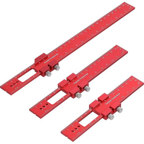 Aluminium-Lineal und Spitzensatz, Doppelmesslineal (1/4)