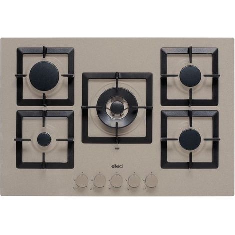 Elleci Plano 75 TCC Grau Eingebaut 75 cm Gas 5 Brenner
