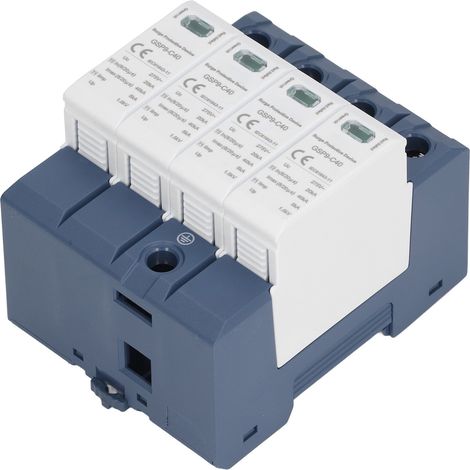 Limiteur de surtension 40kA 4P module SPD industriel rail DIN 275V CA PC ignifuge (1/5)