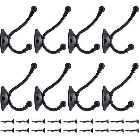 8Pcs Plus Gros Patère Porte Manteau Murale Vintage Crochet Métal De Porte Chapeau Crochet Rétro pour Porte-Manteau Salle de Bain Cuisine (1/5)
