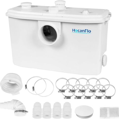 750W Broyeur Sanitaire, Pompe de Relevage, Pompe Automatique en Acier inoxydable pour Eliminer les Eaux Usées, Silencieuse, pour WC lavabo baignoire plaque d’inspection amovible (1/5)