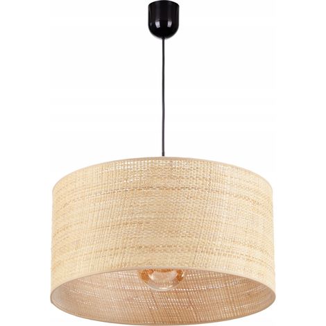 Hängelampe mit Boho-Rattan-Lampenschirm, 40 cm, LED-Lampe aus polnischem Rattan (1/5)