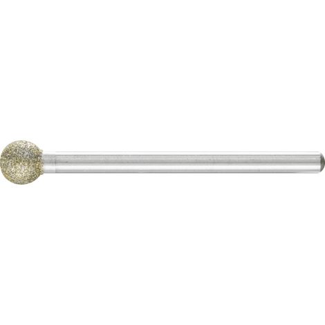PFERD TOOLS Diamant-Schleifstift Kugel Ø6,0mm Schaft-Ø3 mm D181 (grob) zum Gravieren und Entgraten
