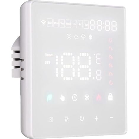 Thermostat WiFi pour Chaudière Intelligente Tuya, Contrôleur de Température avec Commutation, Prend en Charge la Commande Vocale à Distance Via L'Application Mobile et (1/5)