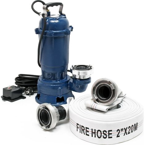 Bomba sumergible para aguas residuales de 1100 vatios 15.000 l/h manguera de 20 m 160002469 (1/5)