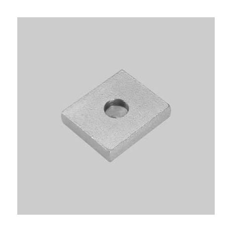 PIASTRA PERNO INFERIORE A SALDARE 349 COMBI - ZINCATA MM 60X60 F.MM 24,5 S.MM 20 - 6 pezzi
