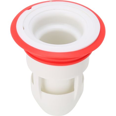 Filtre de siphon de sol anti-obstruction avec désodorisant pour salle de bain et cuisine (blanc/rouge) (1/5)
