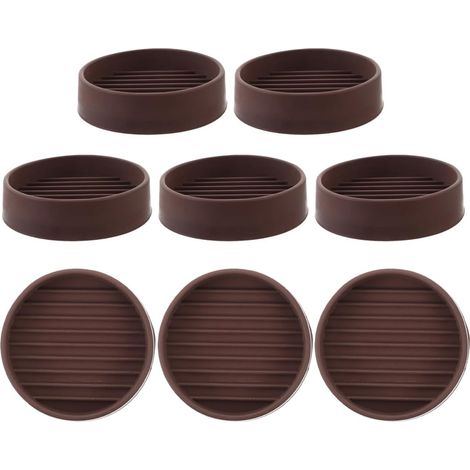Protectores de suelo redondos de goma, 8 piezas, antideslizantes para muebles, ideales para mesas, sillas y taburetes - Reducción de ruido (1/5)