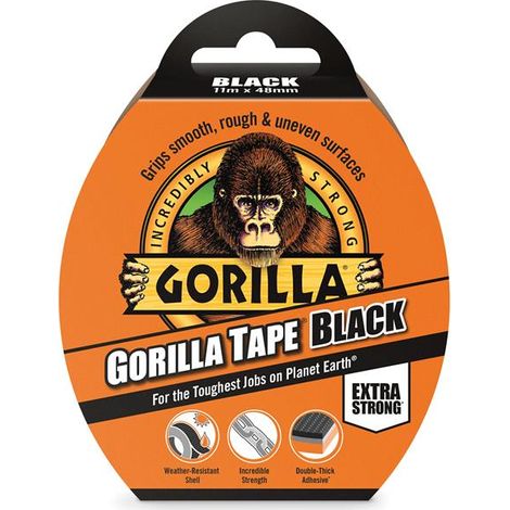 Gorilla Glue 3044001 Gorilla Tape 48mm x 11m Black GRGGT11