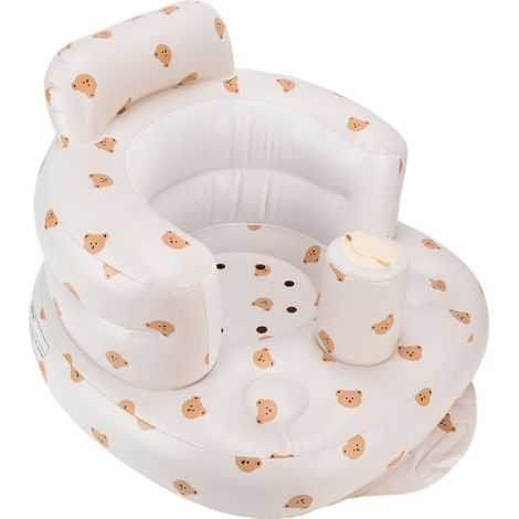 Canapé de salle de bain gonflable multifonctionnel en PVC pour bébé, protection dorsale, chaise haute pour manger et apprendre 3 (1/5)