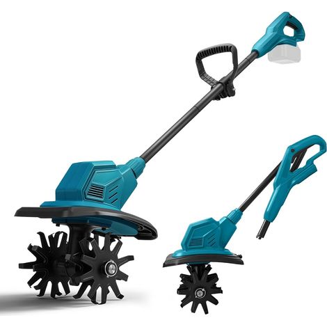 Motobineuse sans Fil pour 18 V Batterie, Vitesse 387 TR/Min 800 W motoculteur électrique, moteur sans balais, profondeur de travail 18 cm et largeur de travail 20 cm (sans batterie) (1/5)