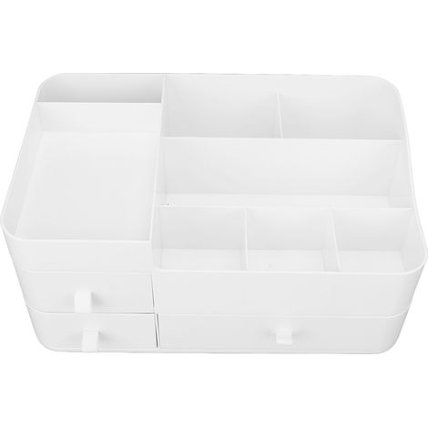 Coffret Rangement Cosmétique Étanche Lavable 8 Compartiments 3 Tiroirs Grande Boîte Organisateur de Maquillage Bureau (1/5)