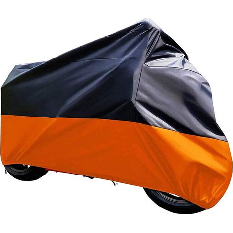 Housse De Protection Moto XXL - Imperméable Respirant Double Couture Avec Bande Élastique Et Boucles Coupe-Vent - Pour Motocyclettes Cruiser Sportster Fatboy Softail Dyna Super Glide - 1 Pièce