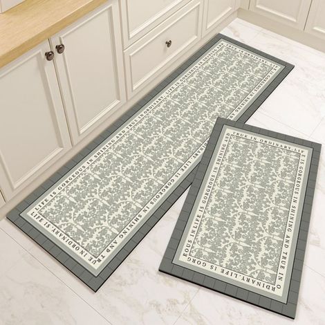 vigne de terre de diatomées de 4020 cm Tapis de cuisine, tapis de sol absorbant en terre de diatomées, facile à nettoyer, tapis rectangulaire antidérapant pour usage domestique (1/5)