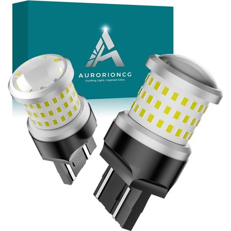 W21/5W T20 7443 LED Rear Stop Light Bulb 10-60V White 6500K (1/5)