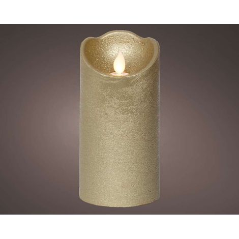 Lumineo Candela LED Oro - Eleganza e Atmosfera Accogliente - 7,5x15cm