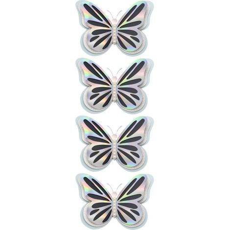 4pièces Autocollants Muraux Décoration Élégante Pour Chambre De Fille Mariages Et Événements Spéciaux (1/5)