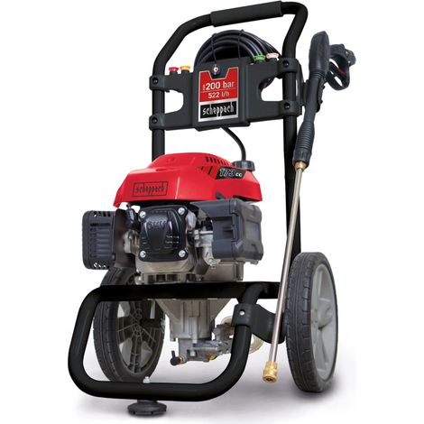 Scheppach Nettoyeur haute pression thermique HCP2600 - Moteur 173 cm3 - Pression 200 bar - Débit 522 L/h - 5 embouts, lance de nettoyage, alimentation pour détergent et tuyau de 7,5 m