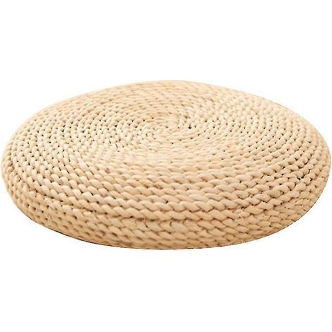 Rond Pouf Naturel Coussin de tissage fait à la main Remplir L’oreiller de soie Oreiller Soft Yoga Chair Mat Tatami (1/5)