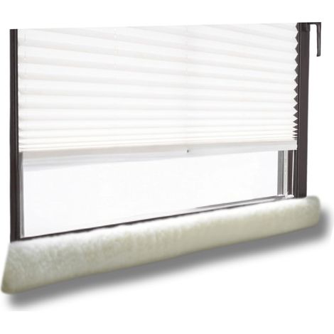 Boudin de porte en laine vierge pour fenêtre 150 cm Naturel (1/5)
