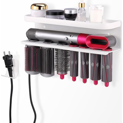 1 Support Dyson Airwrap En Alliage D'aluminium Avec Vis Et Colle Pour Salle De Bain (1/5)