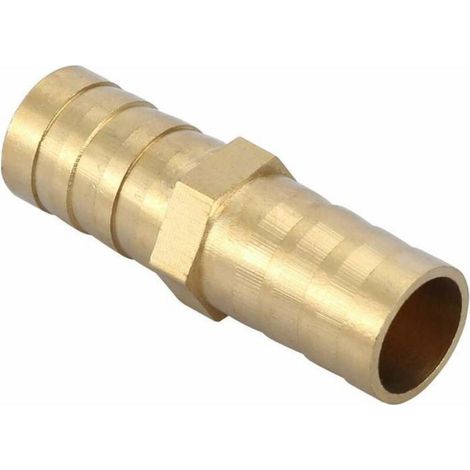 Connecteur Droit Barbelé - Laiton - 10 mm - Pour Raccordement Tuyaux Gaz Outils Electriques - 5 Pièces (1/4)