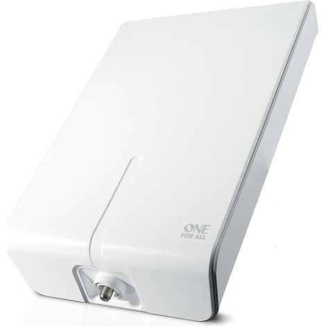 Antenne TV intérieure 5G – Réception optimale HD – 100% étanche – Câble coaxial 10m inclus – Pour zones de signal faible – One For All