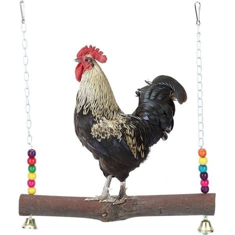 Generic Jouet Suspendu en Cage, Balançoire de Poulet Durable, Bois Naturel pour la Maison de la Chambre (balançoire de Poulet)