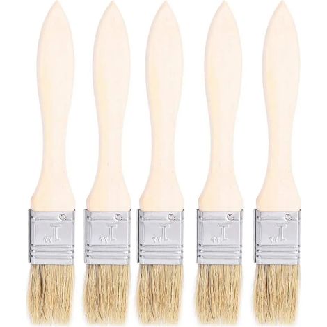 Brosses à huile en bois 5 pièces Kit 16.5cm Cuisine douce (1/5)