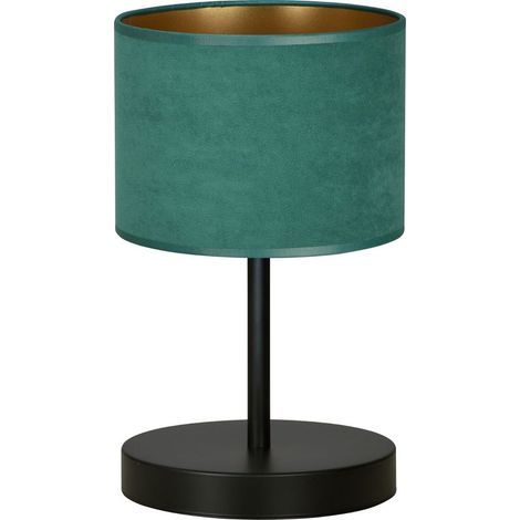 Lampe de chevet ACKERMAN Hilde en métal noir et vert, E27, 34 cm (1/5)