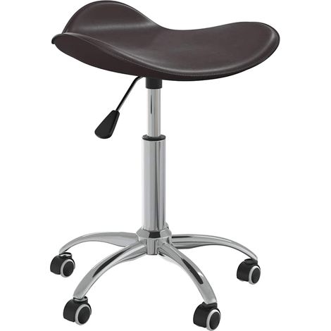 vidaXL Chaise pivotante de salle à manger Marron Similicuir (1/5)