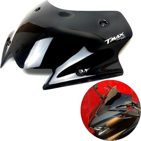 Accessoires moto - Pare-brise bulle noir - Déflecteur de vent pour Yamaha Tmax530 Tmax 530 2017 2018 2019 2020-- (1/5)