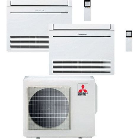 Climatizzatore Condizionatore Mitsubishi Pavimento Serie M MFZ-KT Dual Split Inverter 12000 + 18000 BTU con U.E. MXZ-3F54VF NOVITÁ Classe A+++/A++ (1/2)