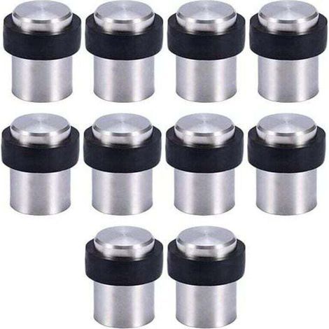 10 Butoirs de Porte en Acier Inoxydable 4,5 cm – Arrêts de Porte Solides pour Intérieur et Extérieur – Fixation Facile (1/5)