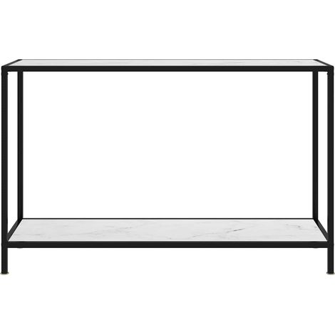 Maison Exclusive - Tavolo Consolle Bianco 120x35x75 cm in Vetro Temperato (1/5)