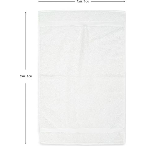 Asciugamani in Spugna di Cotone 100% - Vari Formati - Alta Qualità Made in Italy per Casa, Hotel e B&B Cm. 100x150