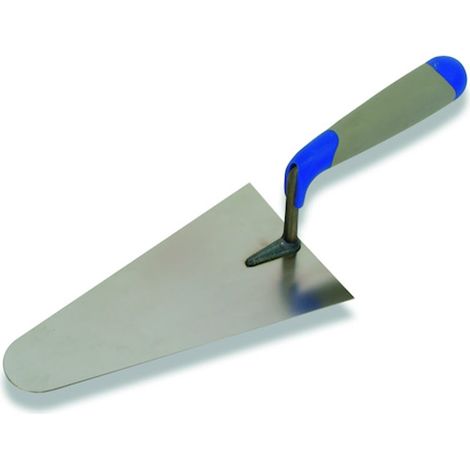 Truelle italienne ronde en inox avec manche bimatière - 22 x 12,5 cm - REVEX