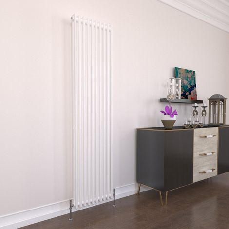 T&K Vertical Radiator Traditional 2 Column Designer 1800x470mm White Modern Cast Iron Style Central Heating Rads (1/5)