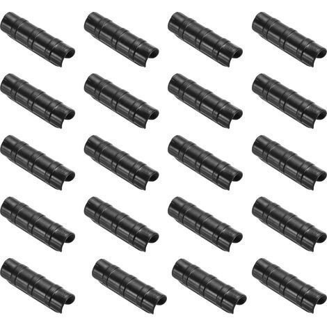 Serre Pince, 20 Paquet Plastique Jardin Bâtiments Tube Agrafes Cerceau pour 3/4" 20mm Tuyau Serre Film Cadre Pare-Soleil Filet, Noir (1/5)
