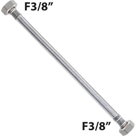 FLESSIBILE IN ACCIAIO INOX F3/8" x F3/8" GIR. "FLEXCORE" cm