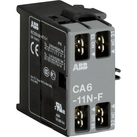 Contact Aux. Latéral 1NO+1NF pour Cont B/Vb 3P+1 Nf-Faston GJL1201318R0004 ABB 09468
