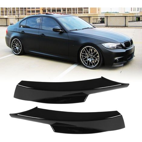 Frontstoßstangenlippe (ein Paar, links und rechts) für BMW E90 M Sport LCI 2009-2012, glänzend schwarz (1/5)