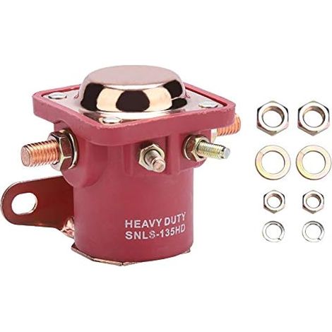 Relais De Solénode,Relais De Solénode De Démarreur De Voiture 12V à 4 Bornes Refit Heavy Duty Professional Metal Starter Solenoid Relay Switch Switch,solenoide 12v tracteur voitu (1/5)