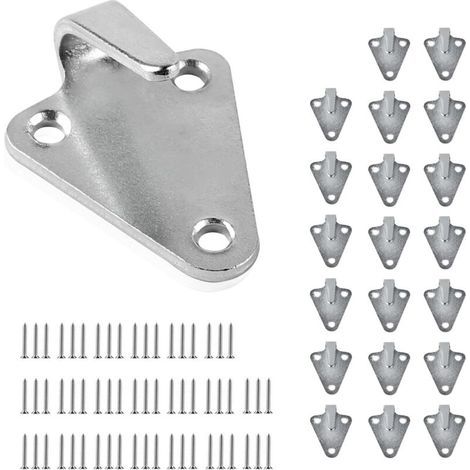 20 x Crochet Filet Remorque Attache avec 60 Vis, Accessoire Remorque Filet et Bache, Housses pour Remorque en Couche Galvanisée (1/5)