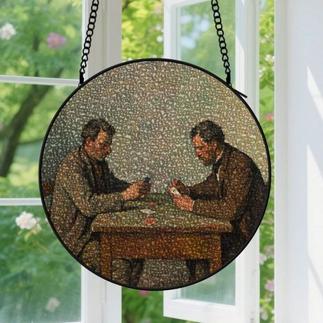 Capteur de Soleil en Vitrail Décoration Spirituelle pour Maison 9cm (1/4)