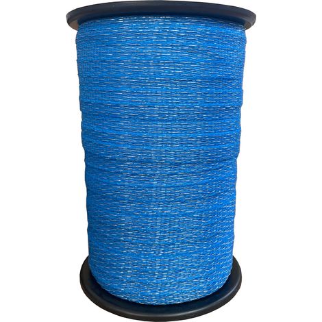 Weidezaunband Premium - blau - 200 m, 10 mm, 5 Niro - speziell zur Wildabwehr