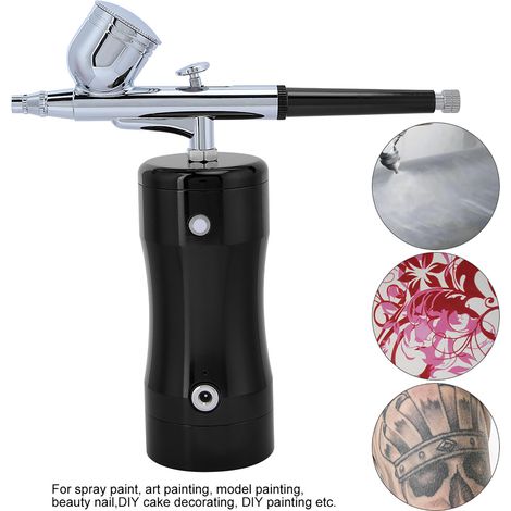Kit aérographe G12 Pump 0,3 mm Mini 7CC, outil de nettoyage inclus (noir) (1/5)