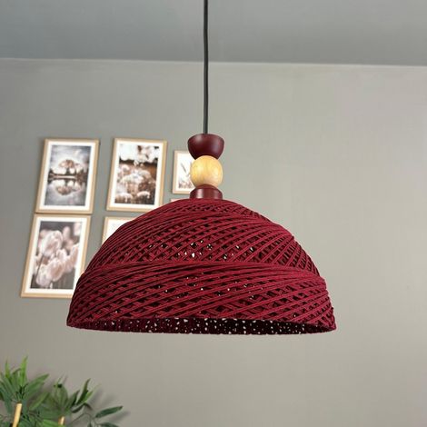 bamyum Yimpi Bohem Suspension Luminaire en Metal de 30cm, Lustre Salon, Cuisine, Chambre, Salle à Manger, Couloir Lampe Ronde E27, Éclairage Intérieur