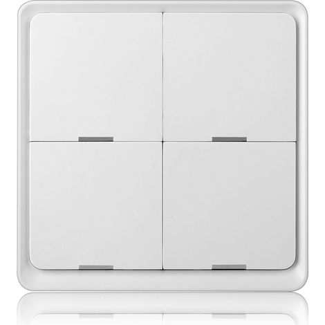 Tuya ZigBee Funk-Szenenschalter, 4-fach-Szenarioschalter, 4-Tasten-Schalter für Straßen- und Platten-Szenensteuerung, kompatibel mit Tuya Smarts Home Assistant, Smart Home Automation, kompatibel mit A (1/5)